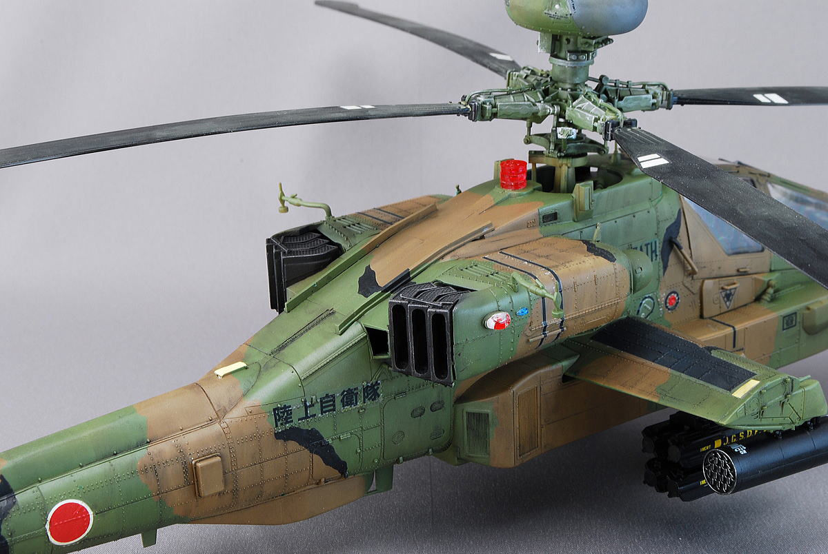 アパッチ AH-64D 陸上自衛隊攻撃ヘリコプター ハセガワ 1/48 組立と