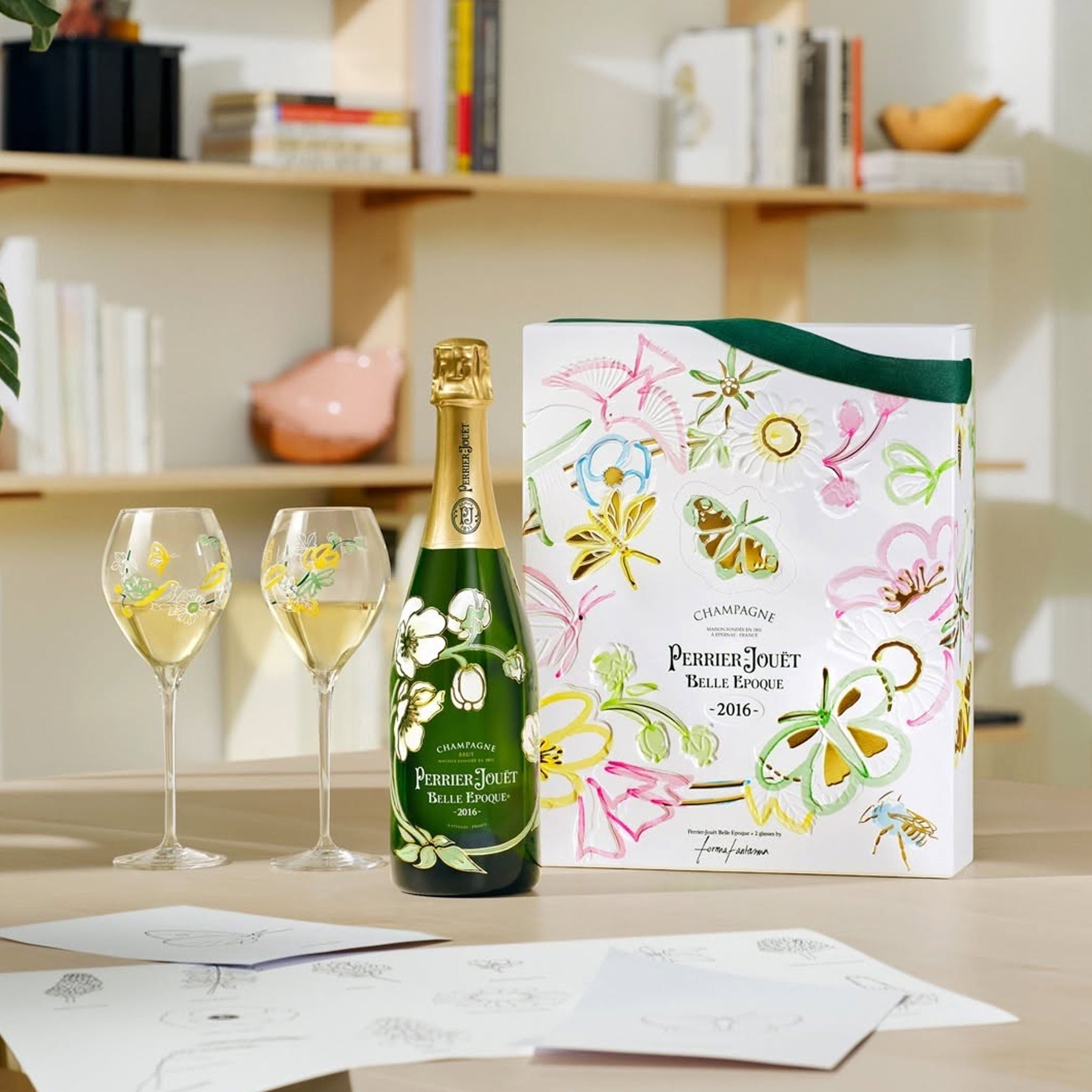 Perrier-Jouët Belle Epoque Champagne 2016 + 2 Glasses Set | Kent