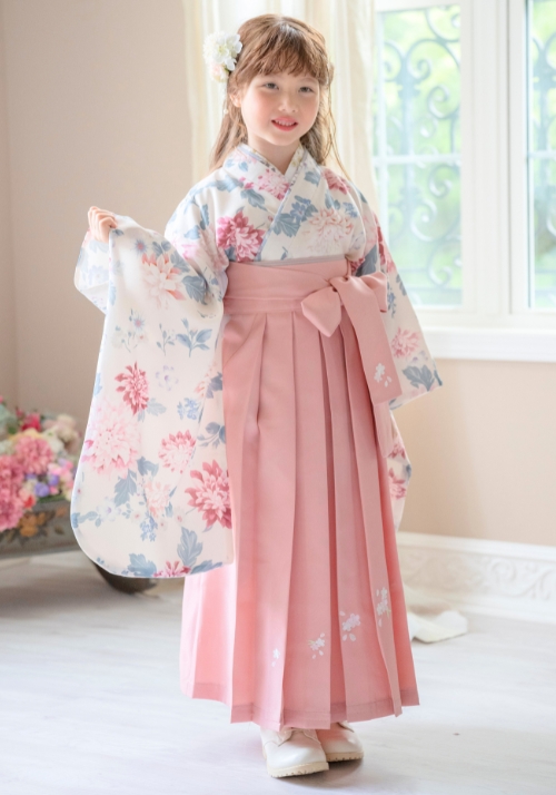 袴卒業式150cm女の子⭐︎ローズベージュ×濃茶キャサリンコテージ小学生