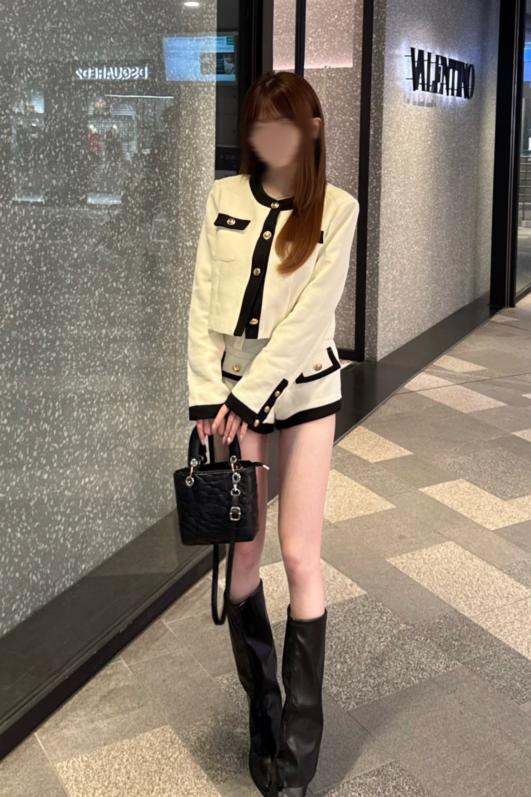 バイカラーツイードセットアップ KR30110