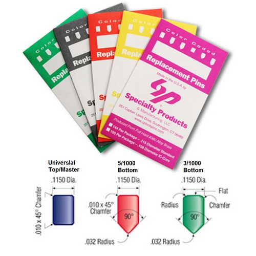 003 Color Coded: .003 UNIVERSAL BOTTOM PIN 144 PK (.351 ) - SP351B