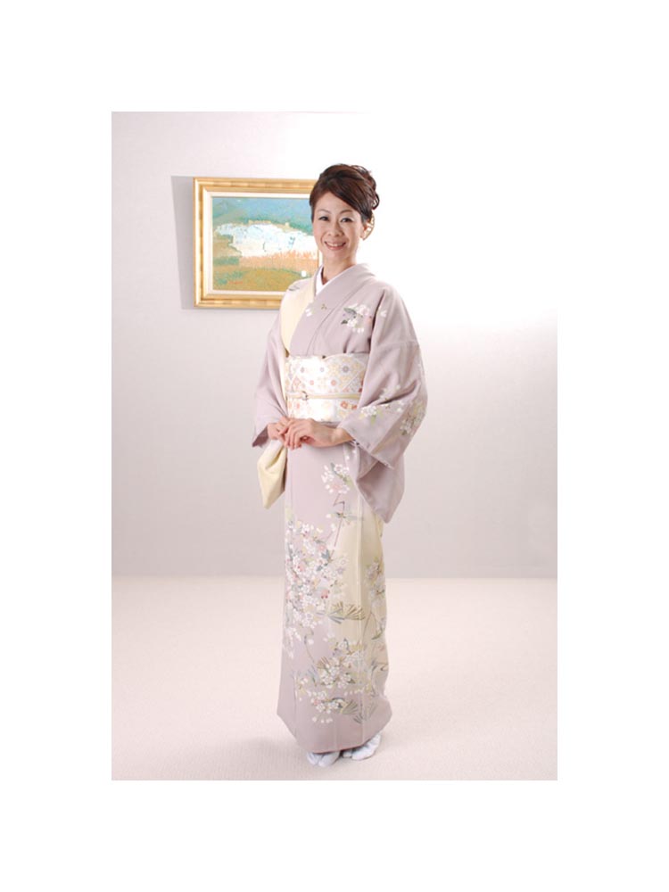 高級訪問着レンタル】HL-2 藤色に小花 Lサイズ 桜｜KIMONO-PRO