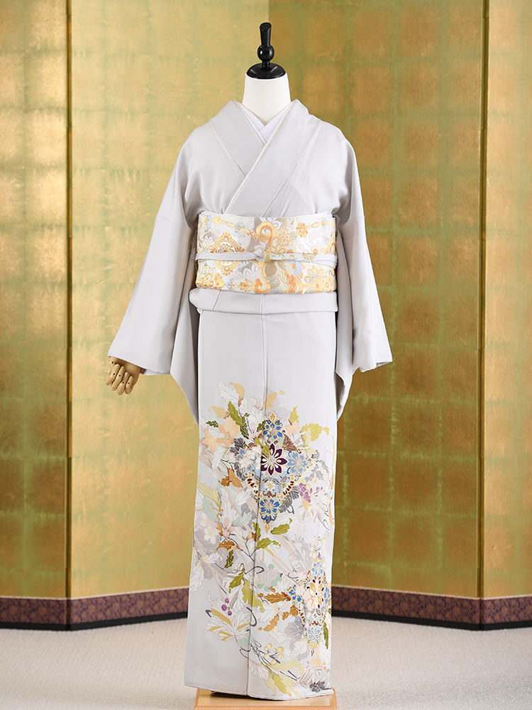 最高級色留袖レンタル】i-636 チャペルウエディング向け色留袖・淡い