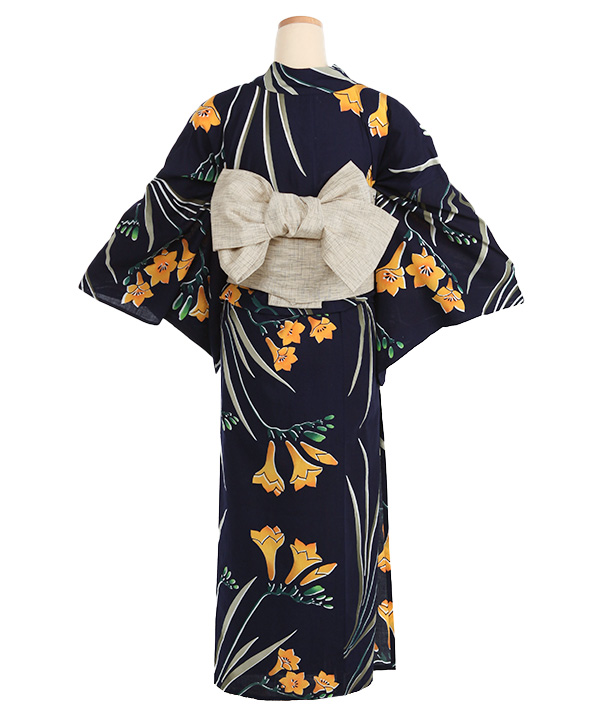 浴衣レンタル｜竺仙 玉むし 桔梗柄｜Y0003｜L｜宅配着物レンタル