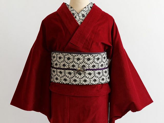 リバーシブル半幅帯＞フェミニンレースの半幅帯＊マーガレット | 着物