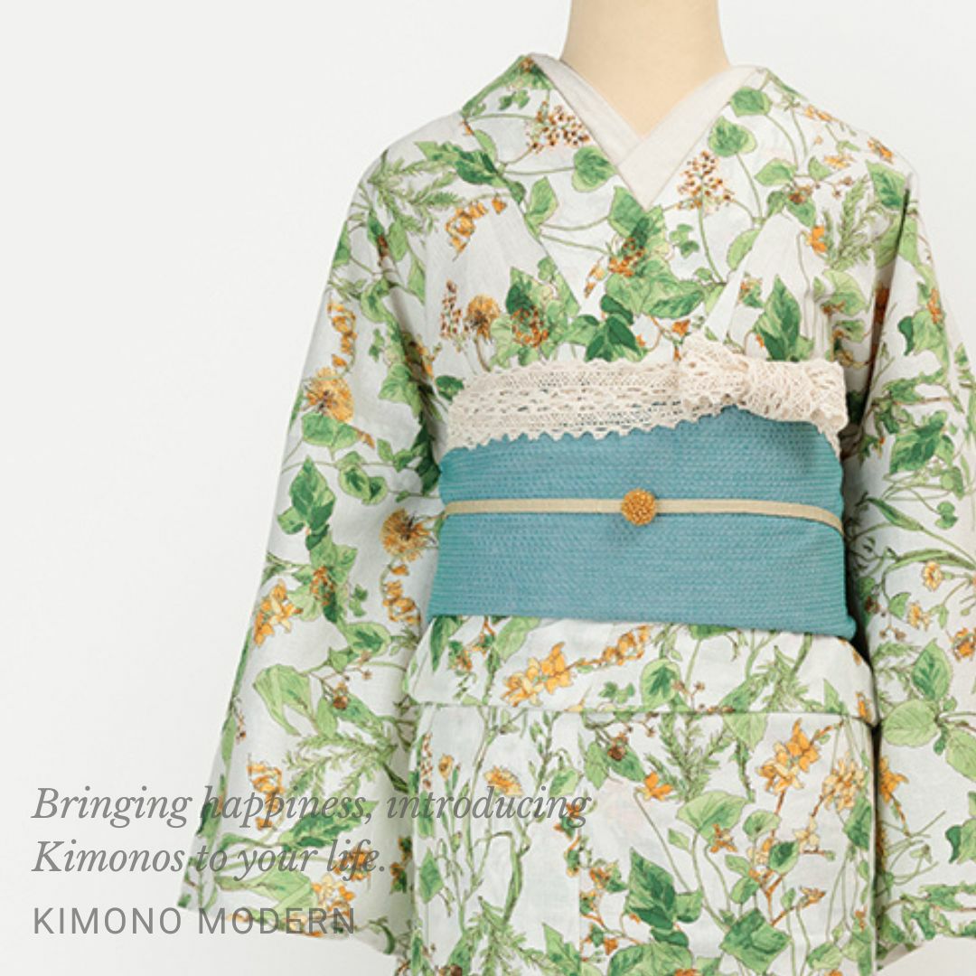 2025年初夏-限定＞綿麻キモノ ハナウタBouquet-綿雲 | 着物や浴衣なら