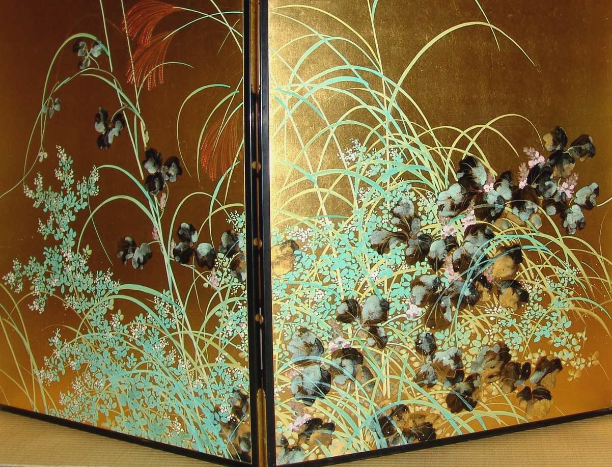 金屏風 日本画金屏風の製造/通信販売(通販) 御子柴屏風店