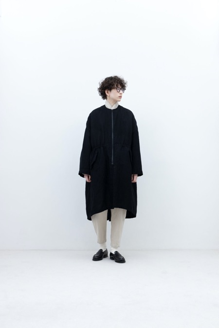 FIRMUM フィルマム / ウール＆リネン・ガーゼツイルノーカラーモッズ