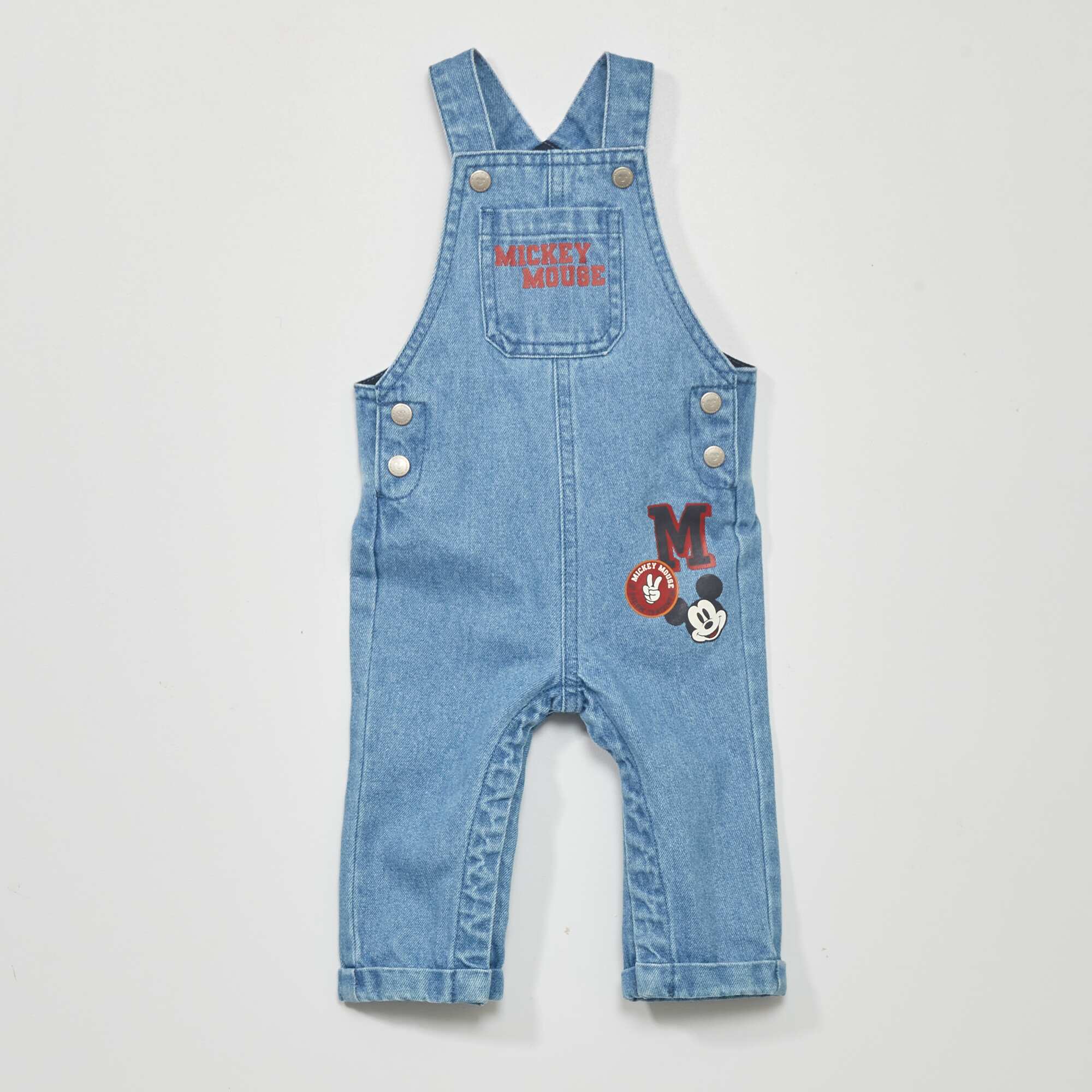 Kiabi | Disney Mickey Mouse denim dungarees BLUE | Saudi Arabia