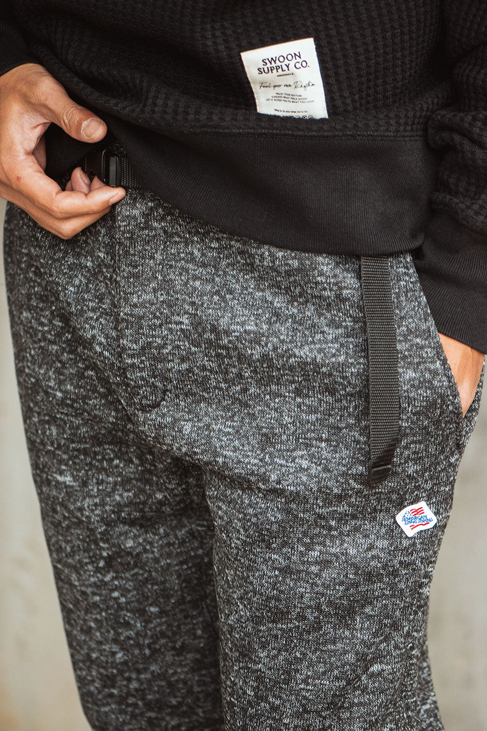 KNIT FLEECE CRIMBING PANTS