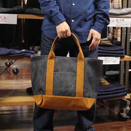 児島ジーンズ21ozデニムコンボトートバッグ
