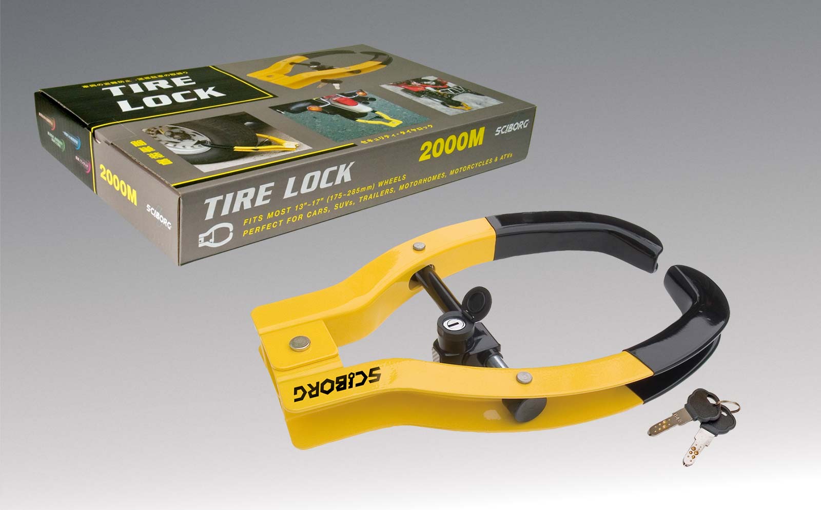SCIBORG® 2000M タイヤロック自動車盗難防止装置