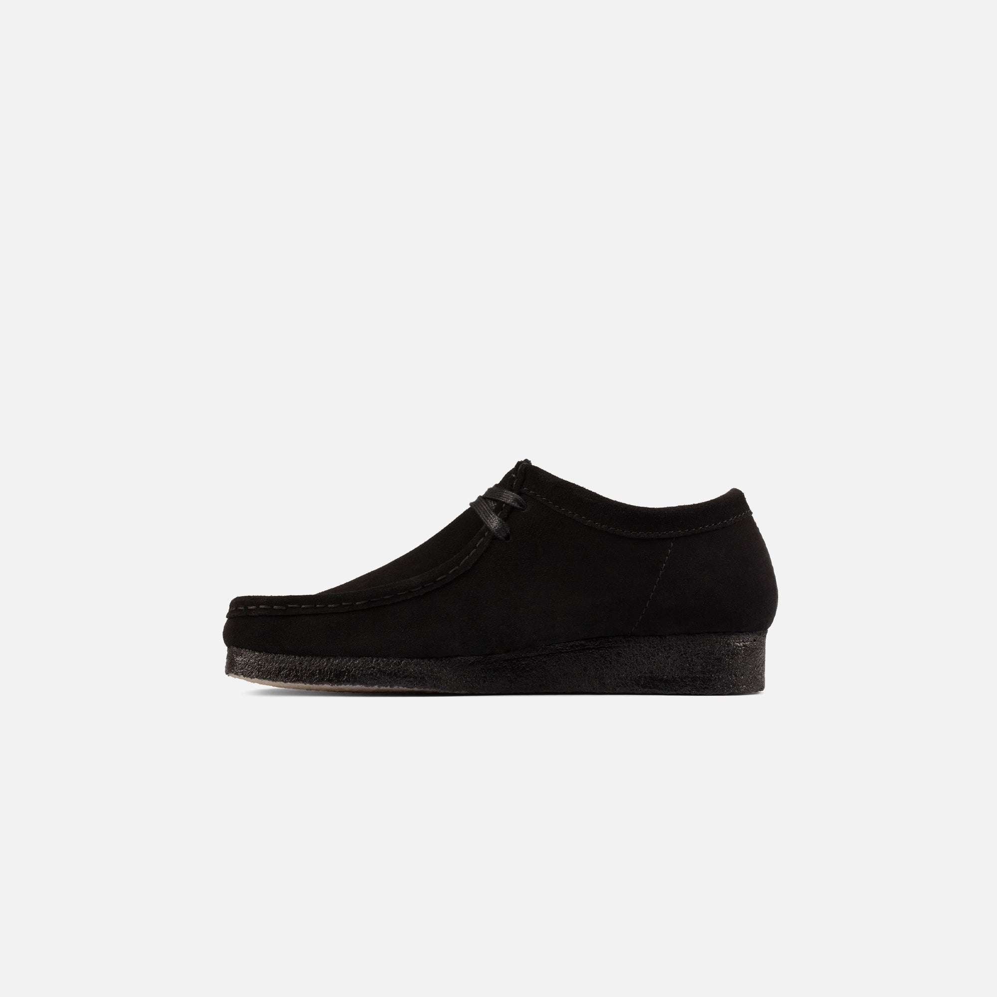 Clarks WMNS Wallabee Low - Black Suede – Kith