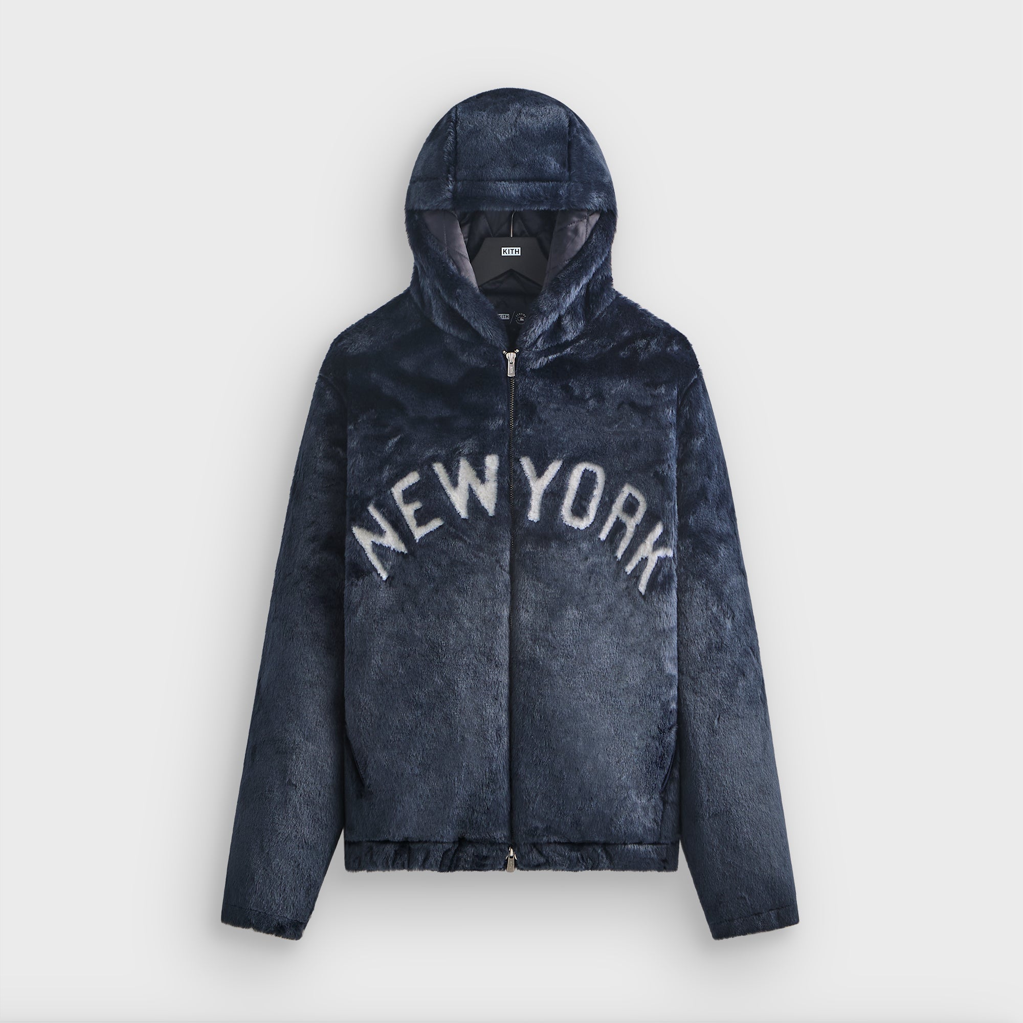 Kith for the New York Yankees Faux Fur Jacquard Jaysen Hoodie - Noctur