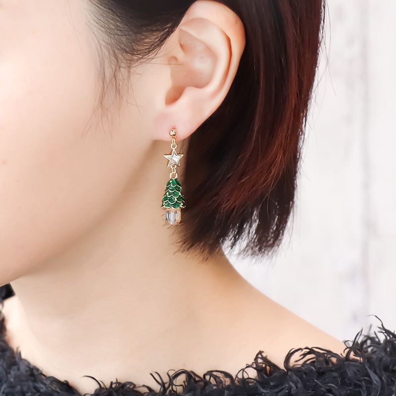 レシピNo.KR1291 クリスマスチャームのピアス3種 – 貴和製作所