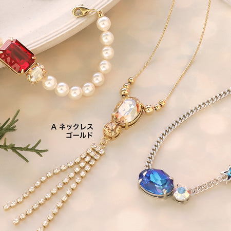 レシピNo.KR0634 貴和クリスタルのダブルビジューアクセサリー3種 – 貴