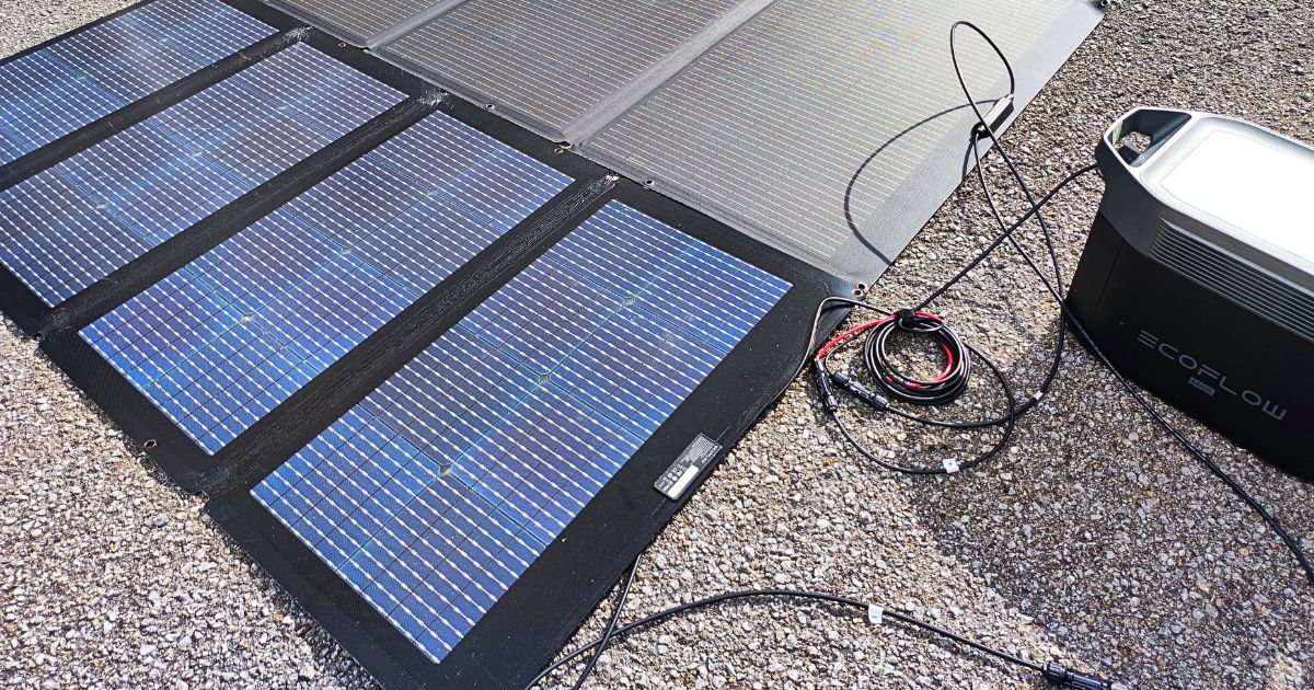 EcoFlow 220W ソーラーパネルレビュー！両面受光型で発電量25％も増え