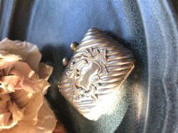 フランスアンティーク シルバープレートのピルケース バッグ型 アールデコ