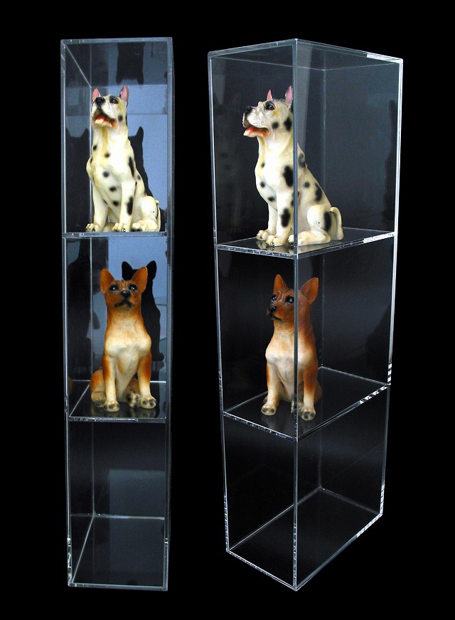 透明アクリル3段ラック-サイン＆ディスプレイ通販コモネット