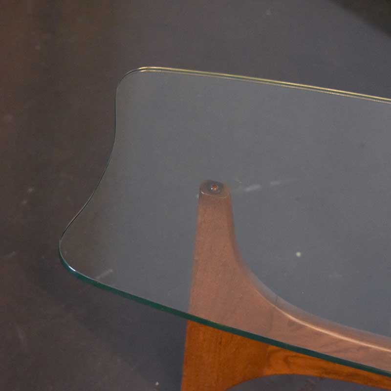 ヴィンティージ ミッドセンチュリー ガラストップ センターテーブル