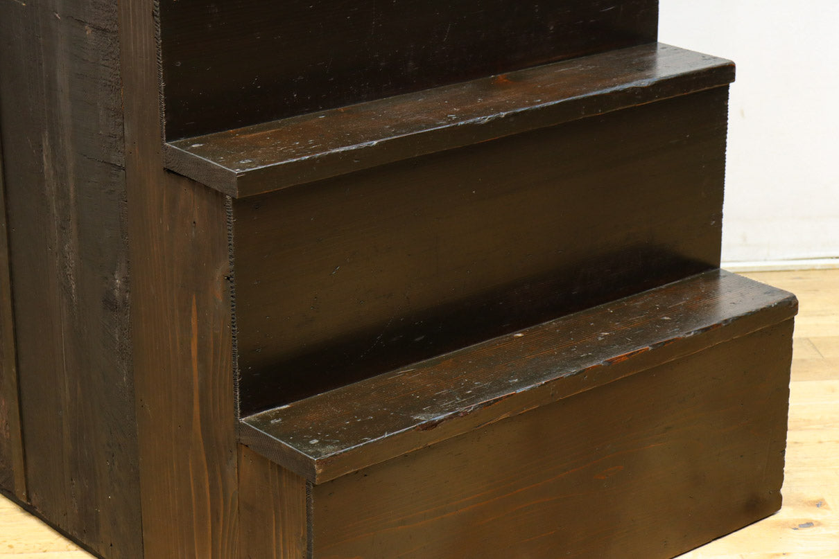 大珍品‼ 美しい歳月を重ねた風格漂う京都半間階段箪笥 BB2999 – 古福庵