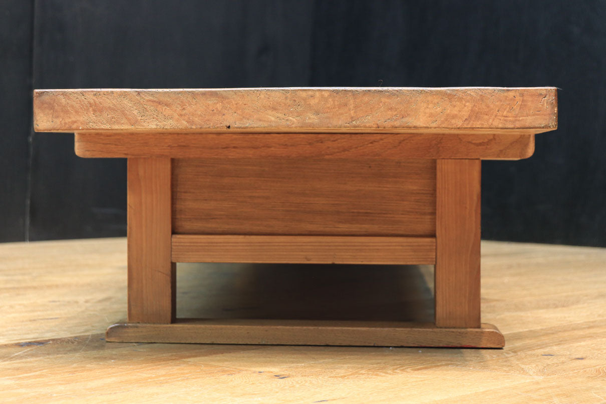 ✨裁ち台✨アンティーク 天板5cm 一枚板 引き出し付✨裁ち台