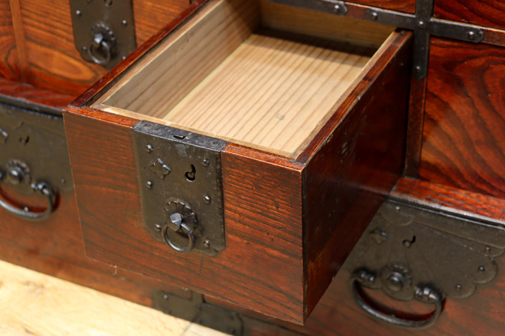 江戸時代寛政四年！！全面総欅仙台帳場箪笥 BB3238 – 古福庵