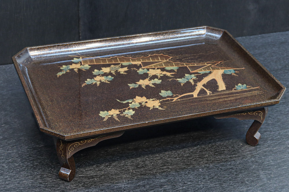 華やかな蒔絵で艶やかな光沢に包まれたお膳 DC8949 – 古福庵