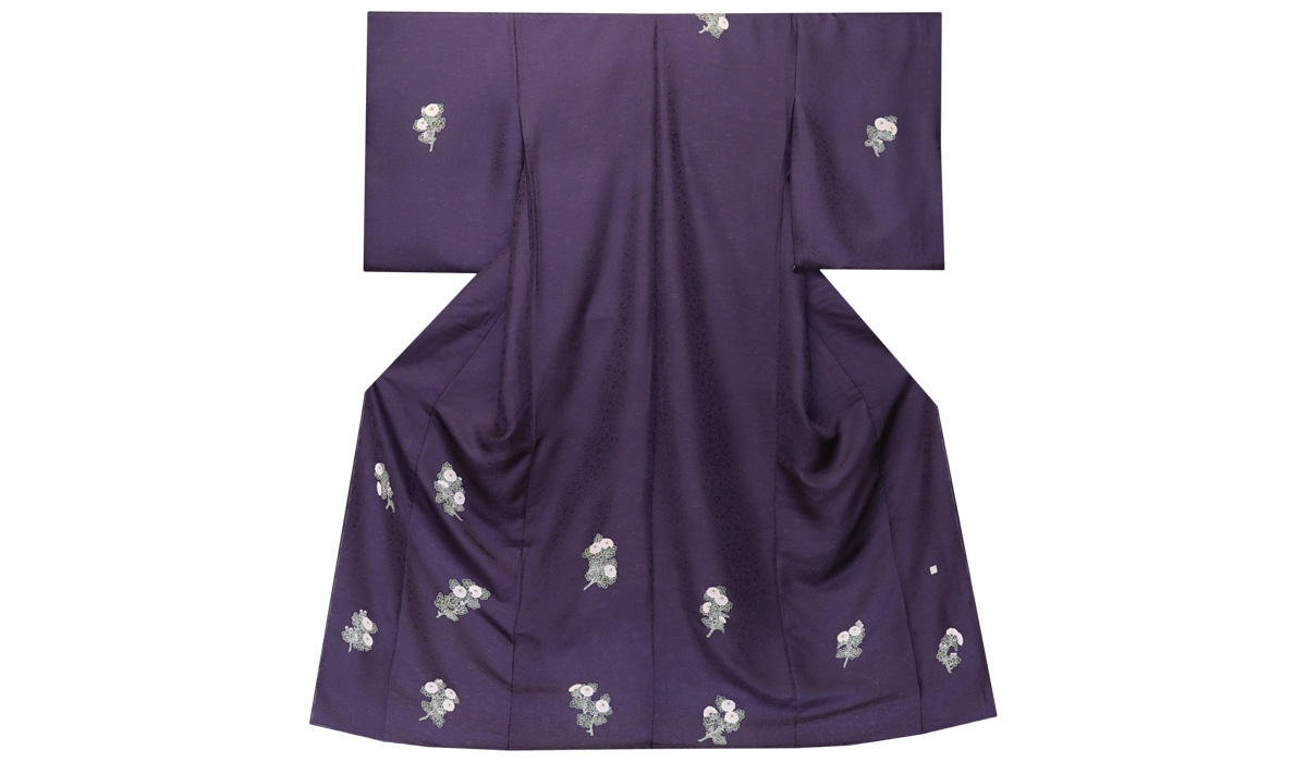 付け下げ 手描き友禅 腰原きもの工房 菊