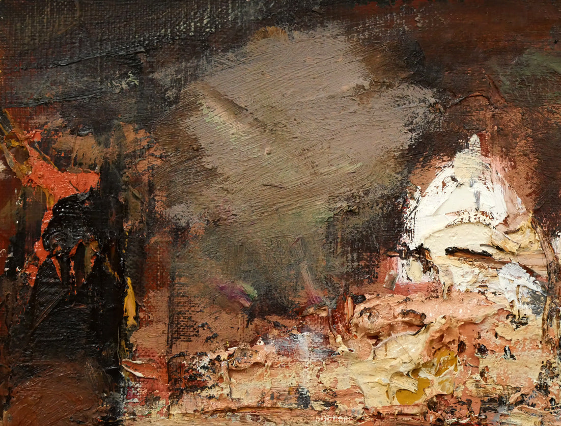 友成晴雄「ヴェニス」油絵・F4号 絵画買取・販売の小竹美術