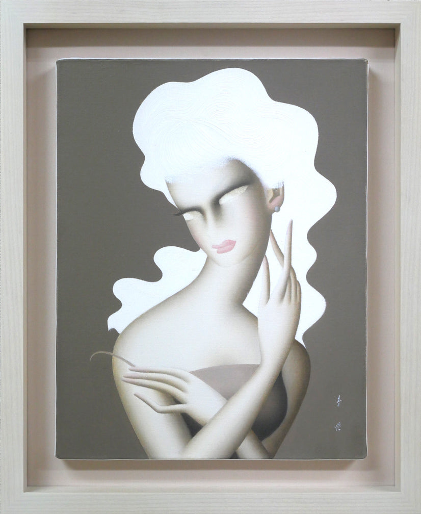 東郷青児「婦人像」水彩画・色紙 絵画買取・販売の小竹美術