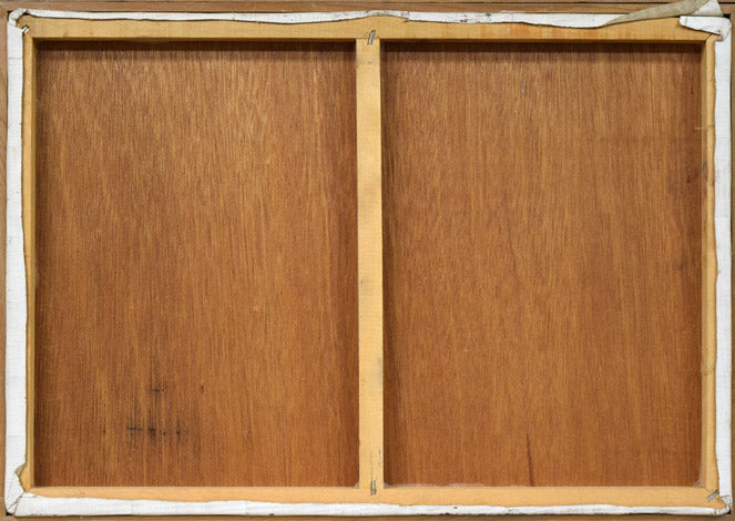 都竹伸政「毛皮と裸婦」油絵・仏P10号 絵画買取・販売の小竹美術