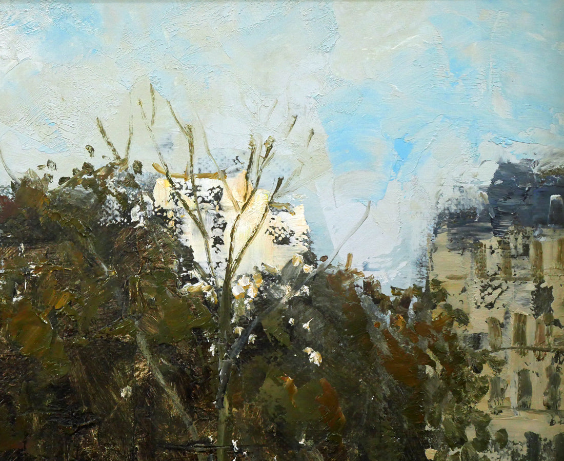 平井和夫「パリの街」油絵・F4号 絵画買取・販売の小竹美術