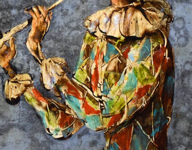 角浩「春を呼ぶ」油絵・SM 絵画買取・販売の小竹美術