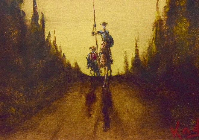 角浩「月光（ドンキホーテ）」油絵・SM 絵画買取・販売の小竹美術