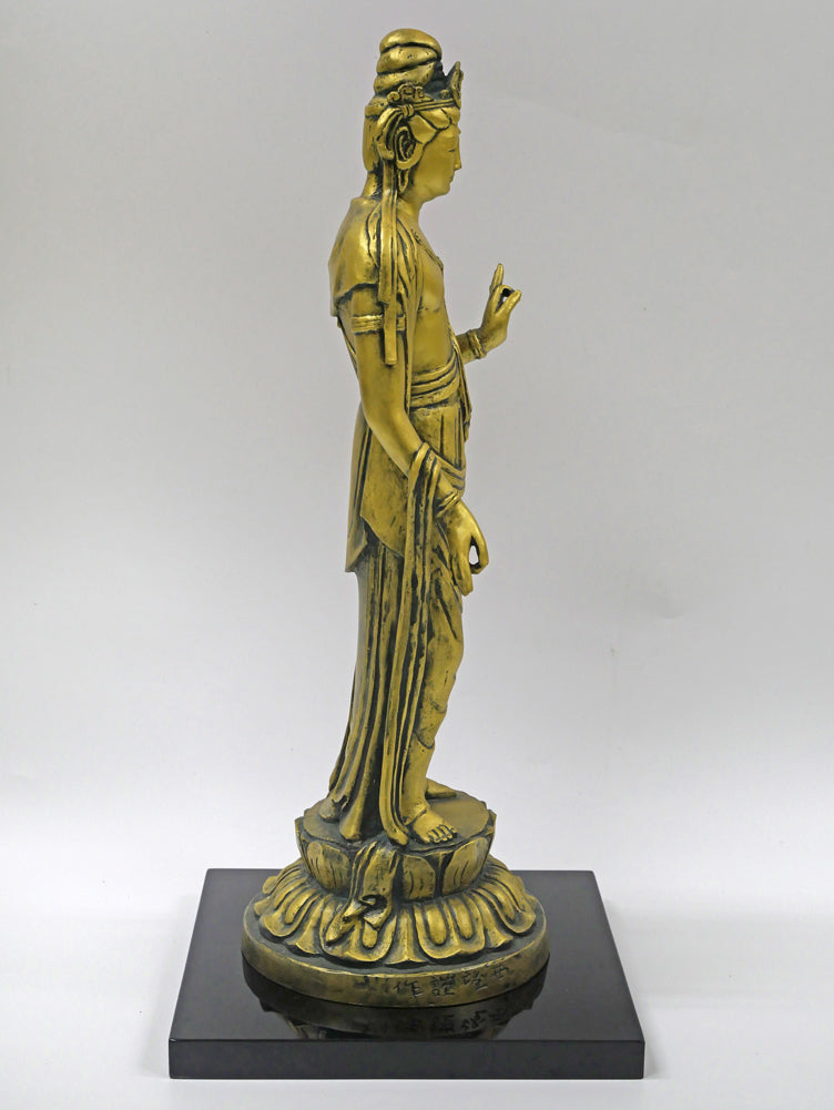 北村西望「聖観世音菩薩」ブロンズ作品・共箱 絵画買取・販売の小竹美術