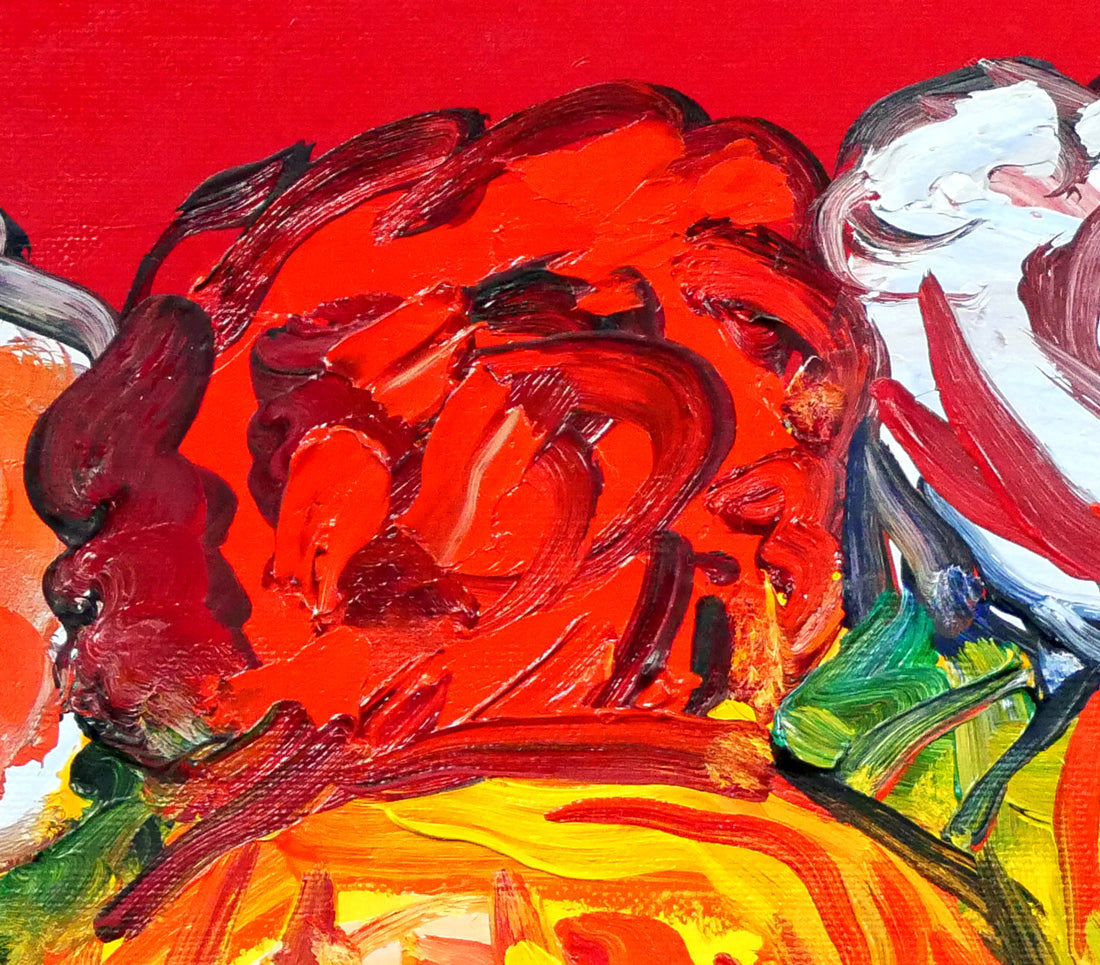 野間仁根「薔薇」油絵・F6号 絵画買取・販売の小竹美術