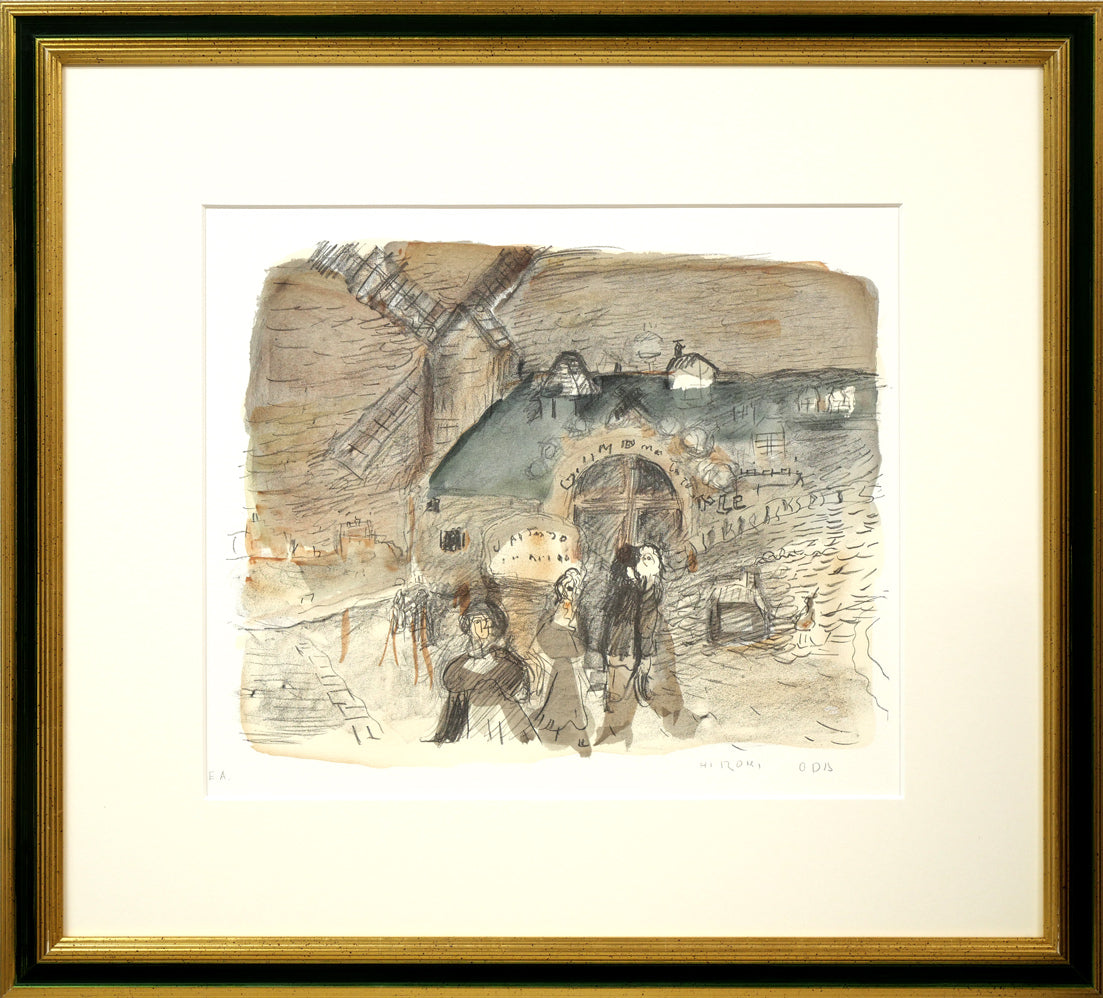 織田広喜「少女」油絵・F3号 絵画買取・販売の小竹美術