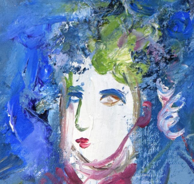 小野州一「婦人像」油絵・F10号 絵画買取・販売の小竹美術