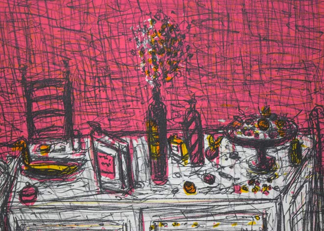 小野州一「静物」リトグラフ 絵画買取・販売の小竹美術