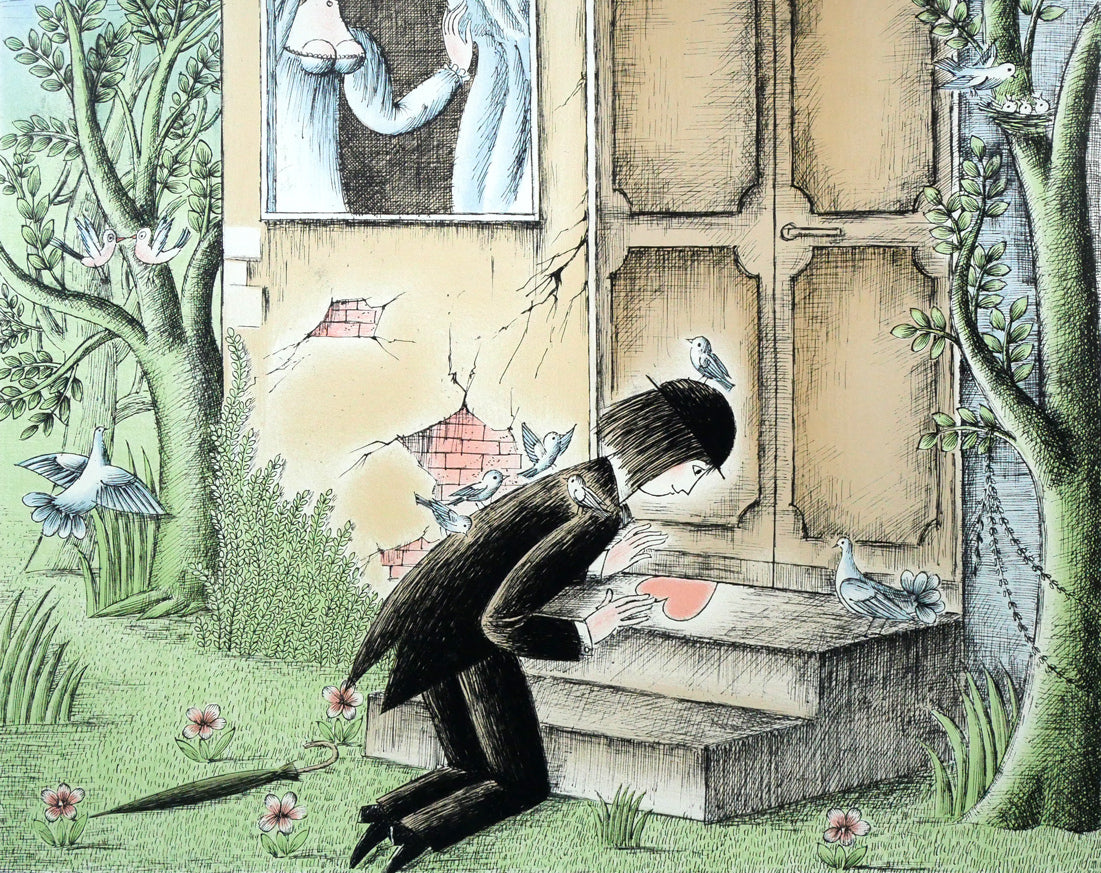 レイモン・ペイネ(Raymond Peynet)「内気な恋人」リトグラフ 絵画買取