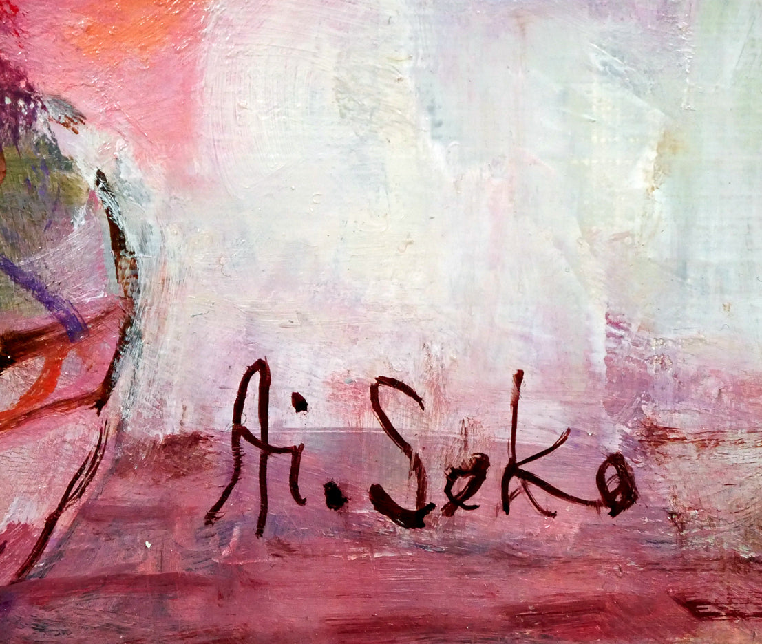 瀬古愛「薔薇」油絵・F4号 絵画買取・販売の小竹美術