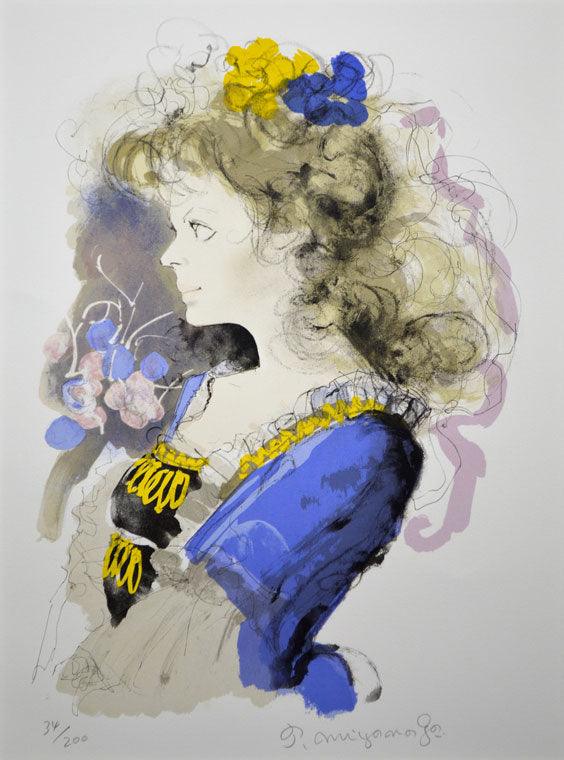 宮永岳彦「婦人像」リトグラフ 絵画買取・販売の小竹美術