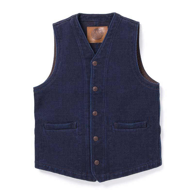 4525】 STUDIO D'ARTISAN KAKISHIBU SASHIKO VEST – Klaxon Japanese Denim