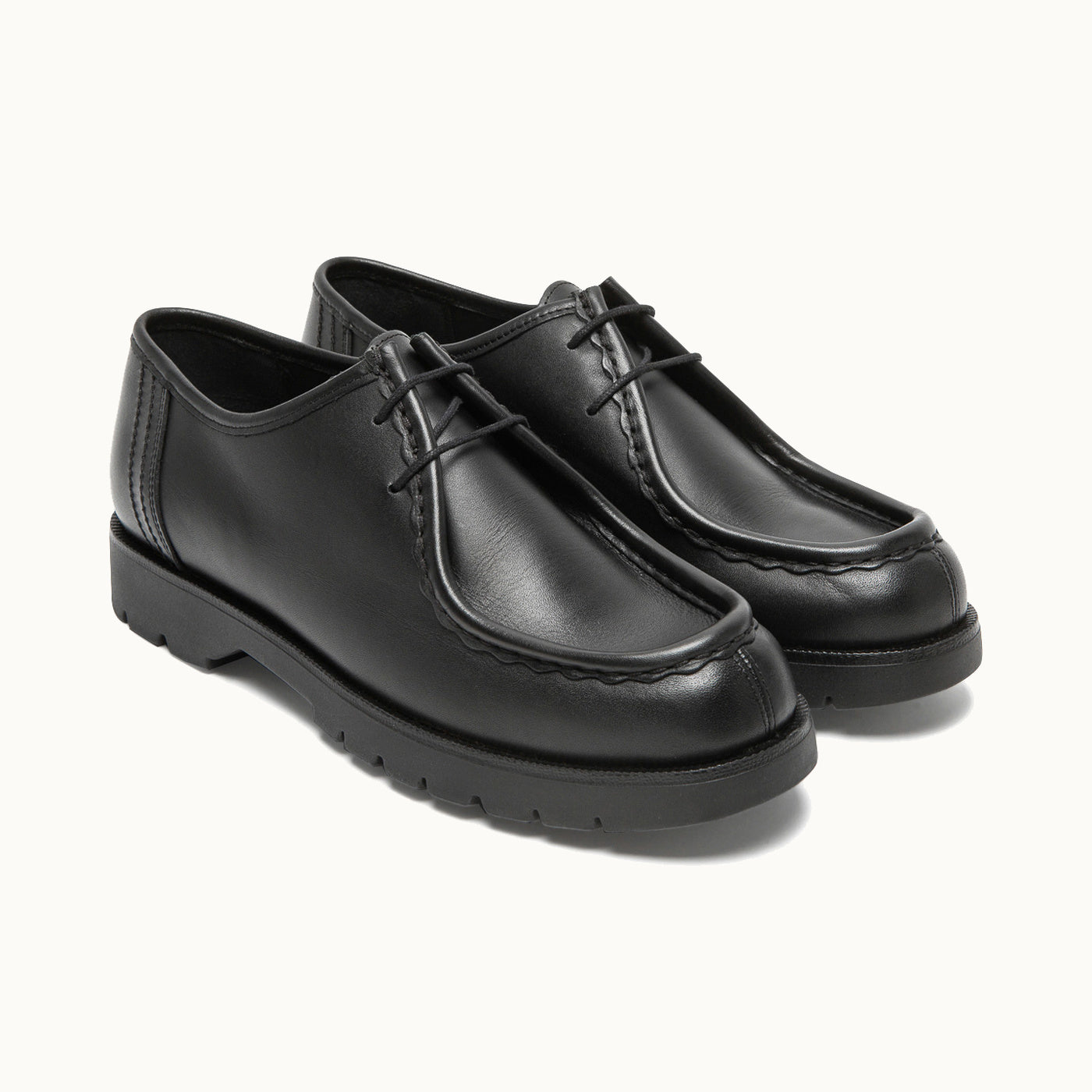 Leather Tyrolean Shoes | PADROR Black – Kleman