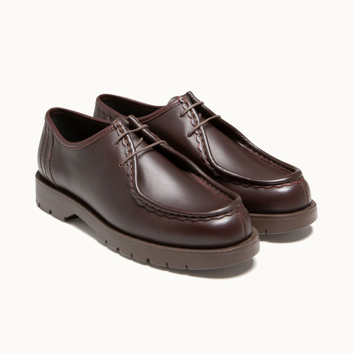 Leather Tyrolean Shoes | PADROR Burgundy – Kleman
