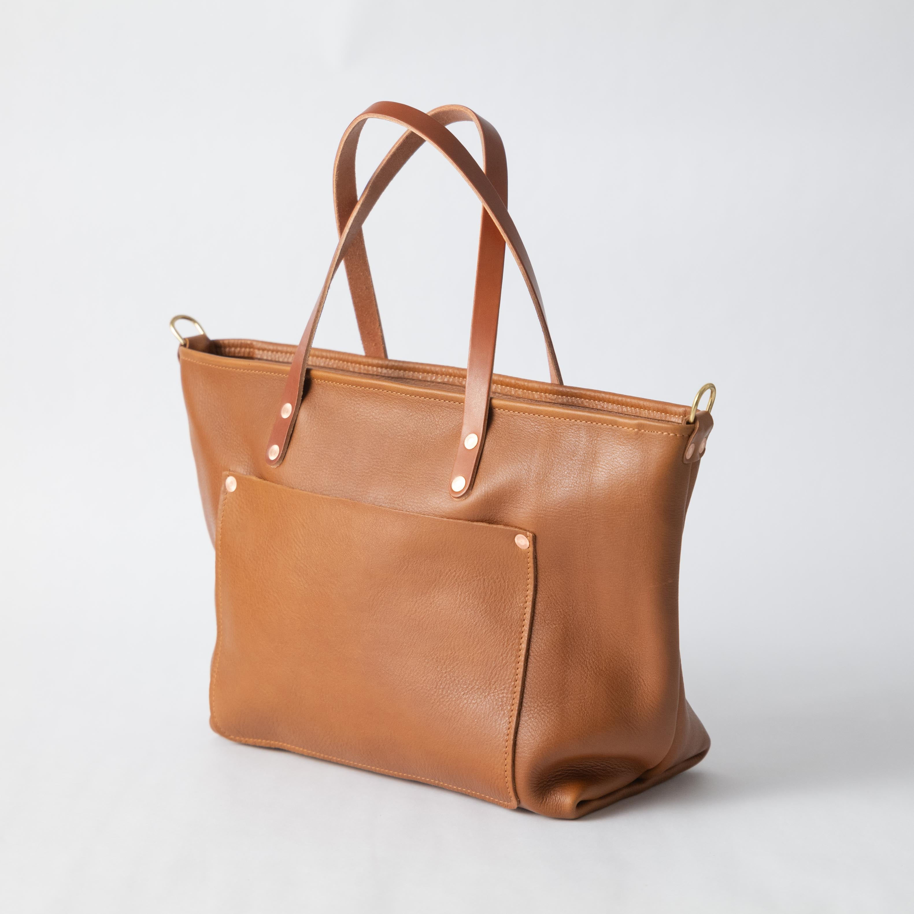 Violet Cypress Market Tote | Large Leather Tote Bag made in the