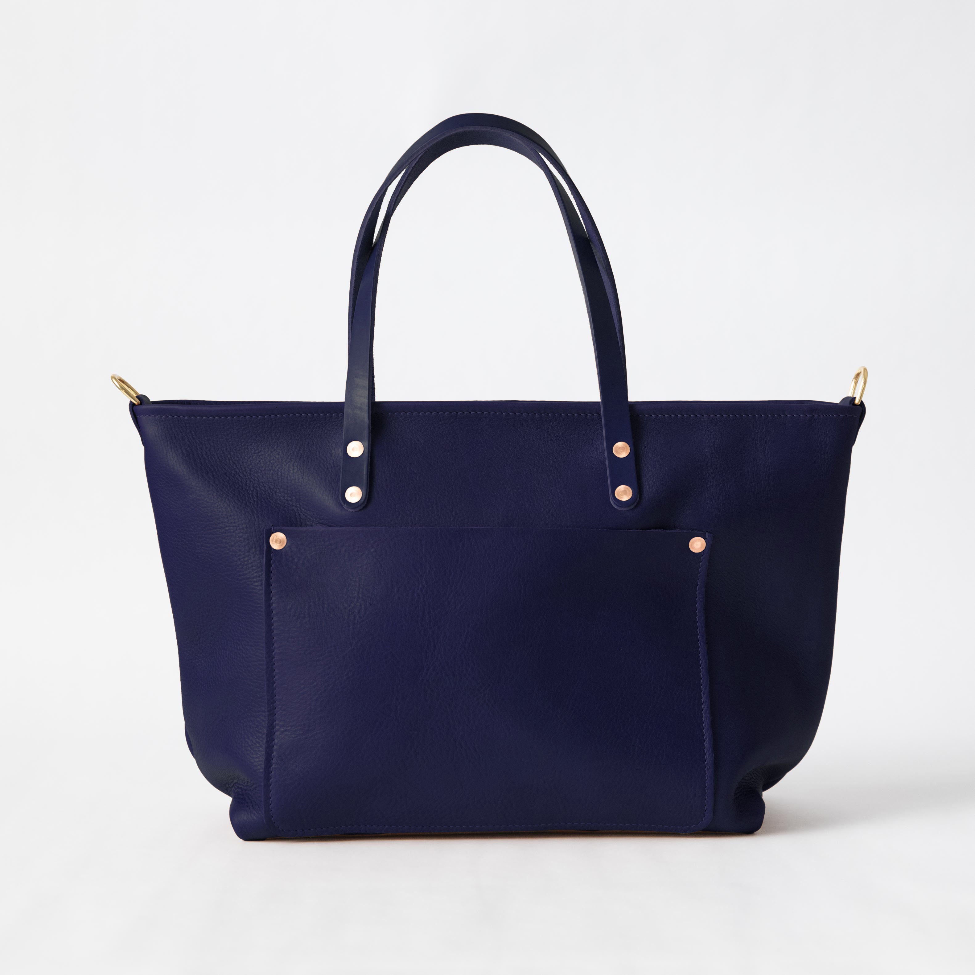 Violet Cypress Market Tote | Large Leather Tote Bag made in the