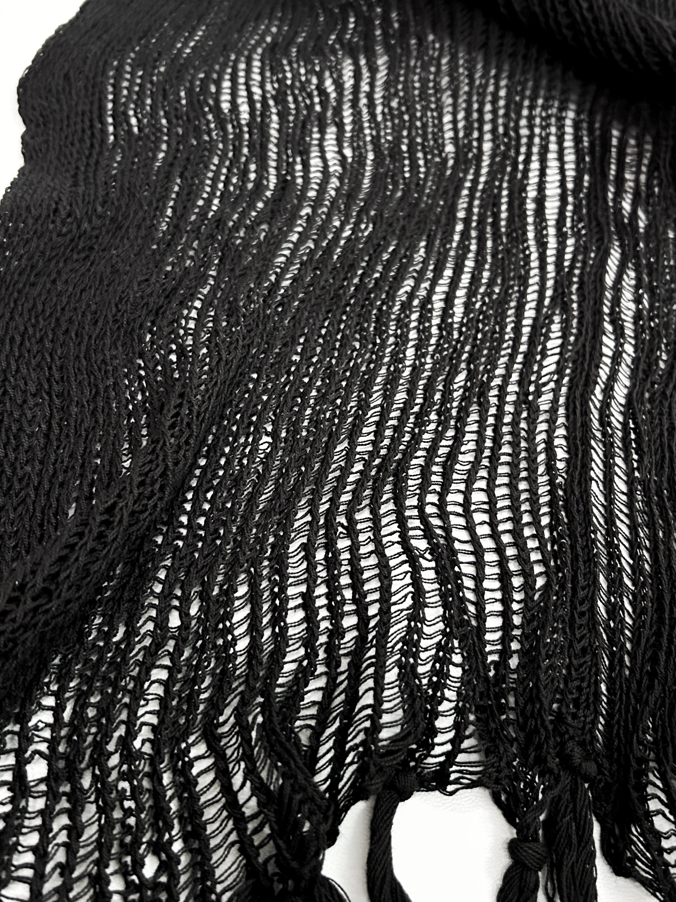 1402-ST05 Northern Light Knit Stole 02_BLK – KMRii OFFICIAL ONLINE