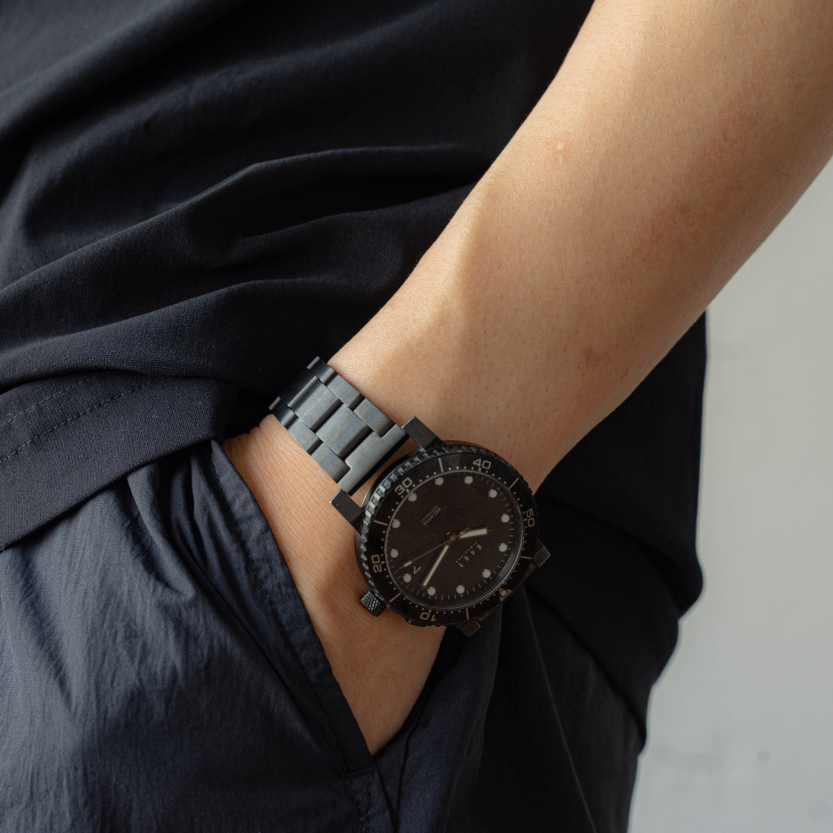 Knot S18-LSD-BK 時計ベルト バンド ステンレス 18mm ブラック